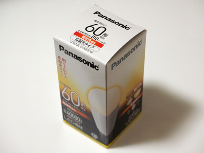 Panasonic LED電球 LDA10L-G/K60/W のレビュー:画像2