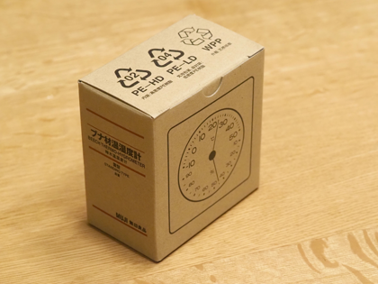 無印良品 ブナ材温湿度計 のレビュー:画像1
