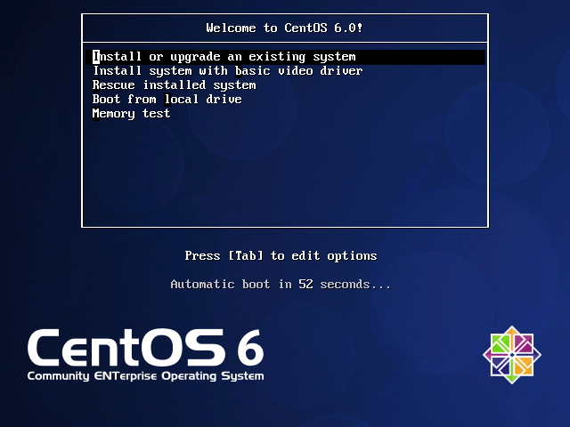 CentOS6.0 のテキストモードでのインストール方法:画像1