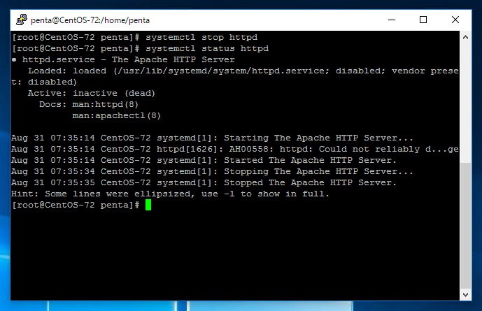 CentOS7にhttpd (Apache)をインストールする (HTTP Webサーバーのインストール):画像9