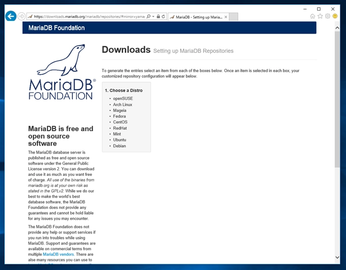 CentOS7 に MariaDB をインストールする:画像1