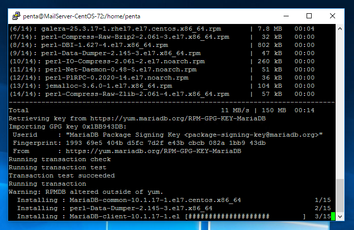 CentOS7 に MariaDB をインストールする:画像5