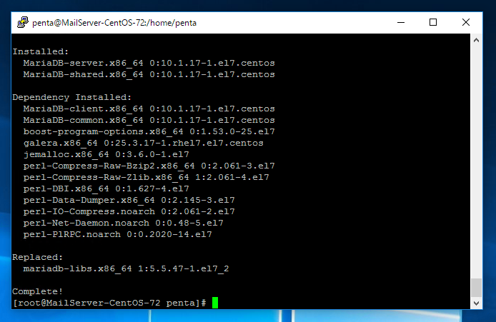 CentOS7 に MariaDB をインストールする:画像6