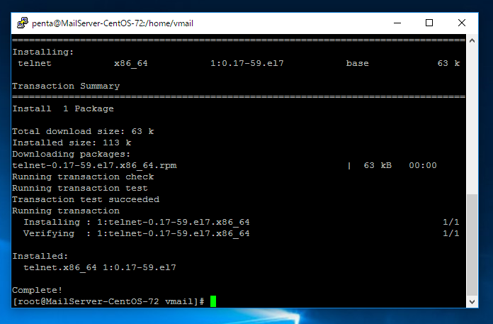 Telnet クライアントをインストールする:画像3