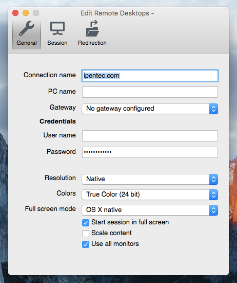Mac OS Xからリモートデスクトップ接続でWindowsマシンにリモート接続する:画像11