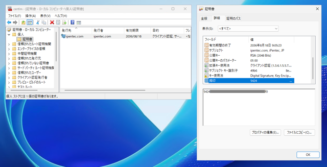 ASP.NET WebアプリケーションからのAPI呼び出しを証明書認証に変える:画像12