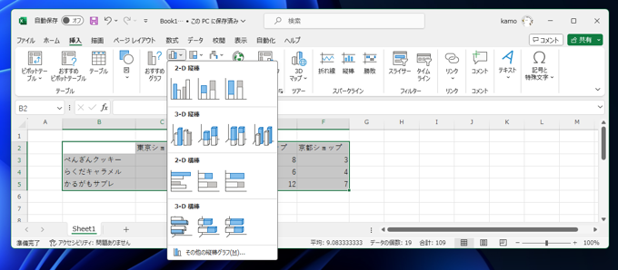 Excelの棒グラフで軸を反転する ・ 別の軸で棒グラフのグループを分ける方法:画像2