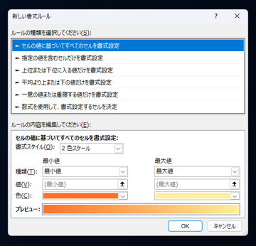 Excelで条件付き書式を用いてセルの書式を変更する方法:画像5