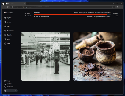 Midjourneyでの Standard Profileの作成 と Moodboardの作成:画像4