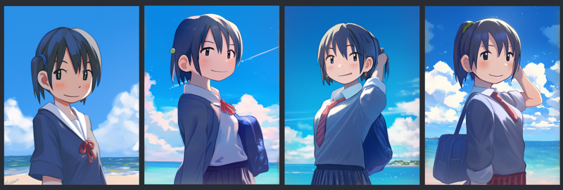 --cw 50 - Midjourneyで入力したキャラクターの画像と同じキャラクターを生成する方法 - Character Reference 機能の利用:画像23