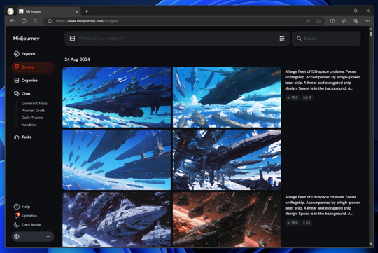 Midjourney のWebUIを利用して画像を生成する方法:画像7