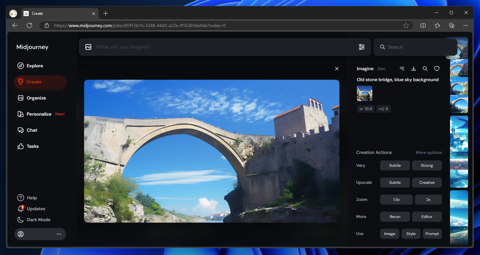 Midjourney niji・journey で生成した画像の外側を生成してワイドショットの画像にする方法 - ズームアウト機能の利用:画像6