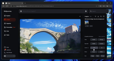 Midjourney niji・journey で生成した画像の外側を生成してワイドショットの画像にする方法 - ズームアウト機能の利用:画像7