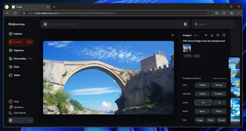 Midjourney niji・journey で生成した画像の外側を生成してワイドショットの画像にする方法 - ズームアウト機能の利用:画像8
