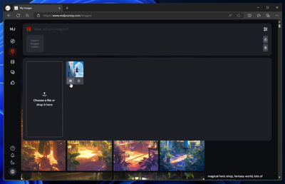 Midjourney のWebUIを利用してプロンプトを画像から生成する方法:画像6