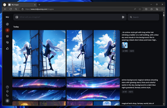 Midjourney のWebUIを利用してプロンプトを画像から生成する方法:画像16