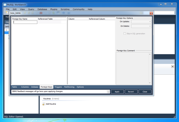MySQL Workbenchを使ってテーブルを作成する:画像7