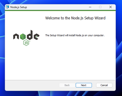 Node.js のインストール:画像6