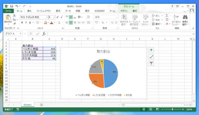 円グラフに値を表示する:画像4