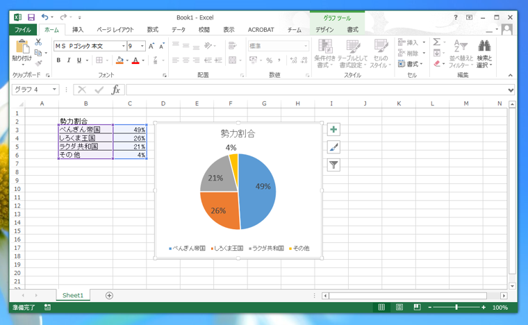 円グラフに値を表示する:画像7