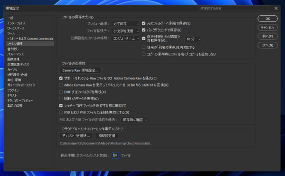 ホーム画面のファイル履歴を非表示にする:画像4