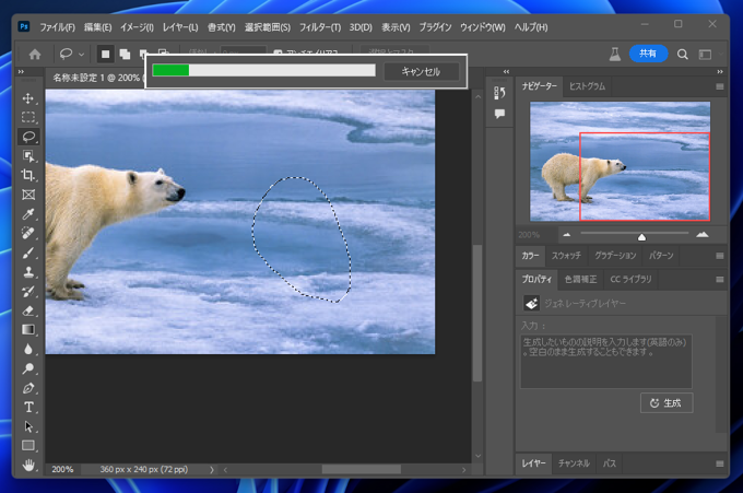生成塗りつぶし を利用する:画像16