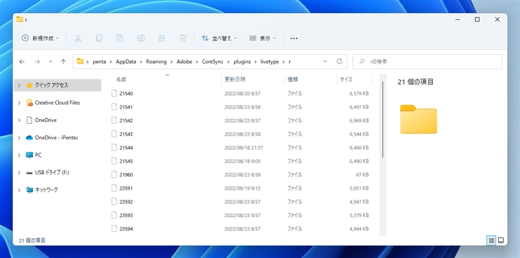 Adobe Creative Cloud の Adobe Fonts (TypeKit フォント) のフォントファイルの保存先ディレクトリ:画像6