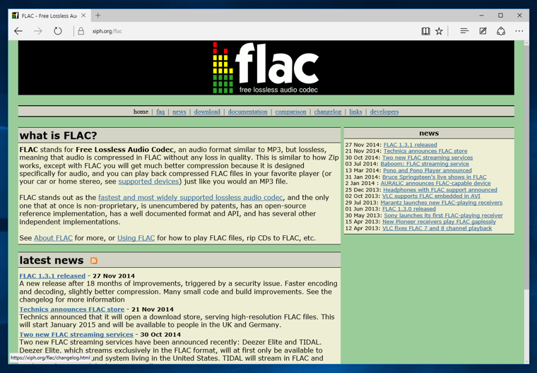 wavサウンドファイルをflac形式に変換する:画像1