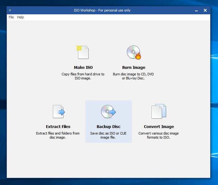ISO Workshop を利用して CD/DVD メディアからISOイメージを作成する:画像1