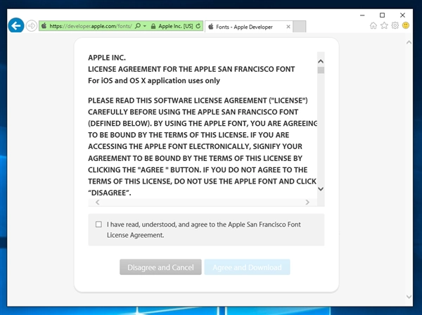 Apple San Francisco フォントのダウンロードとインストール:画像22