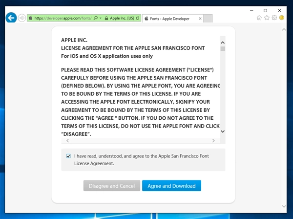 Apple San Francisco フォントのダウンロードとインストール:画像23