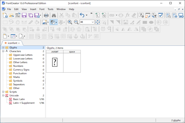 FontCreatorによるアイコンフォント作成:画像7