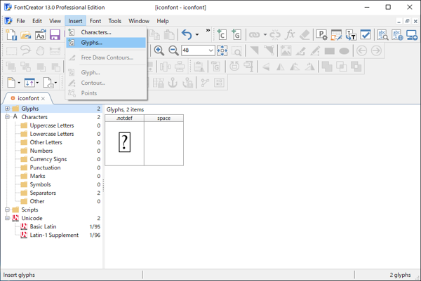 FontCreatorによるアイコンフォント作成:画像8