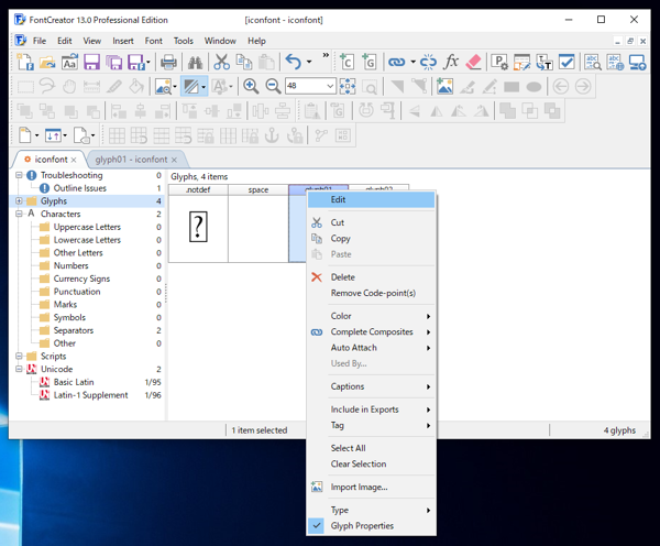 FontCreatorによるアイコンフォント作成:画像14
