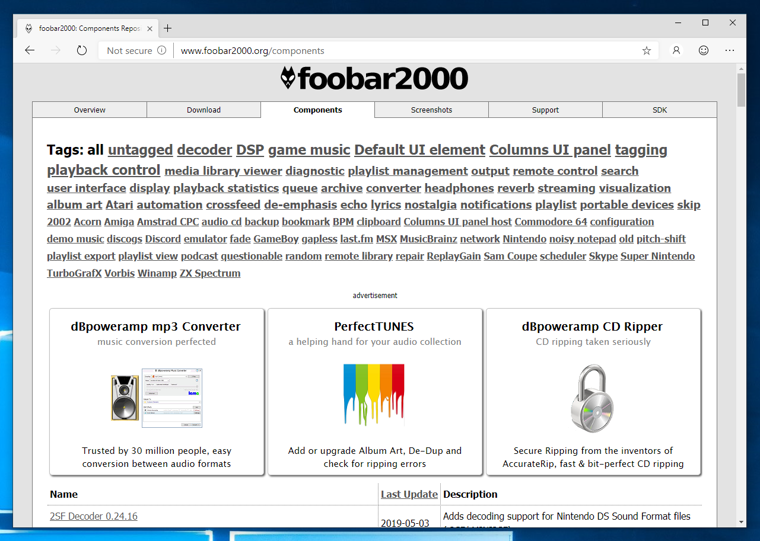 foobar 2000 で APE (Monkey's Audio) 形式のサウンドを扱えるようにする - Monkey's Audio デコード コンポーネントをインストールする:画像2
