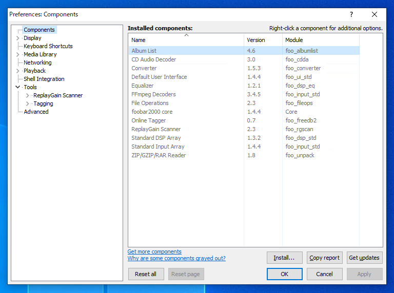 foobar 2000 で APE (Monkey's Audio) 形式のサウンドを扱えるようにする - Monkey's Audio デコード コンポーネントをインストールする:画像9