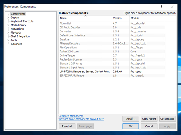 foobar 2000 にUPnP/DLNA コンポーネントをインストールして DLNAサーバーを立てる:画像10
