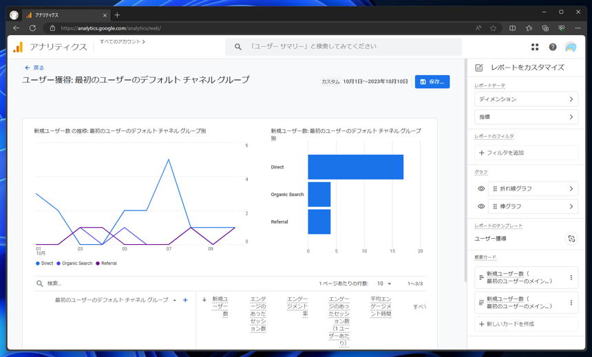 Google Analytics 4 のライブラリのレポートの表示期間が変更できない:画像1