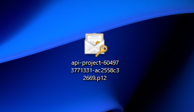 Google API のサービスアカウントで認証するための JSON  / P12 キーを取得する:画像11