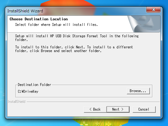 HP USB Disk Storage Format Tool インストール:画像17