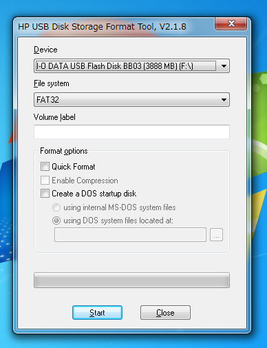 HP USB Disk Storage Format Tool インストール:画像22