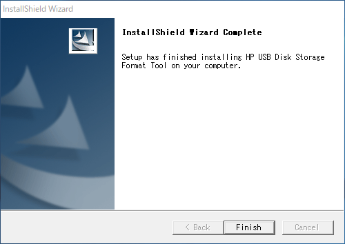 HP USB Disk Storage Format Tool インストール:画像6