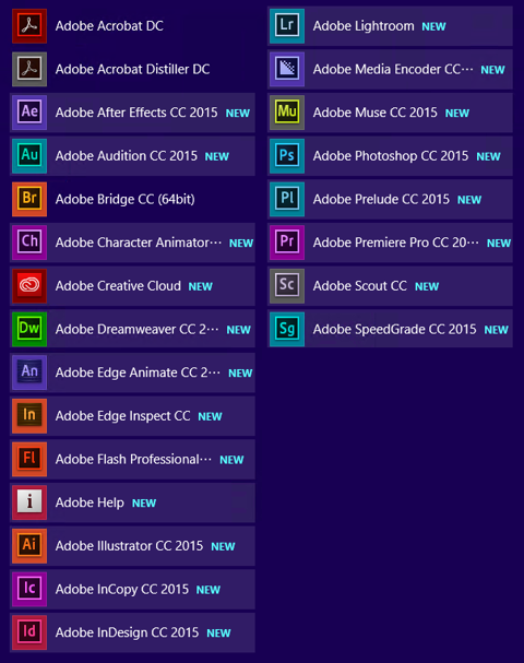 Adobe Creative Cloud 2015 (Adobe CC 2015) のスプラッシュスクリーン:画像48