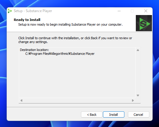 Adobe Substance Player のインストール:画像6