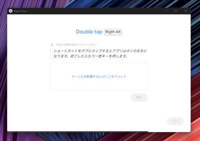 Aqua Voiceをインストールする:画像21