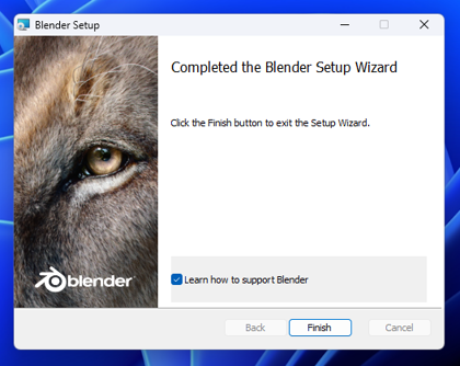 Blender のインストール:画像10