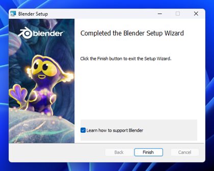 Blender のインストール:画像10