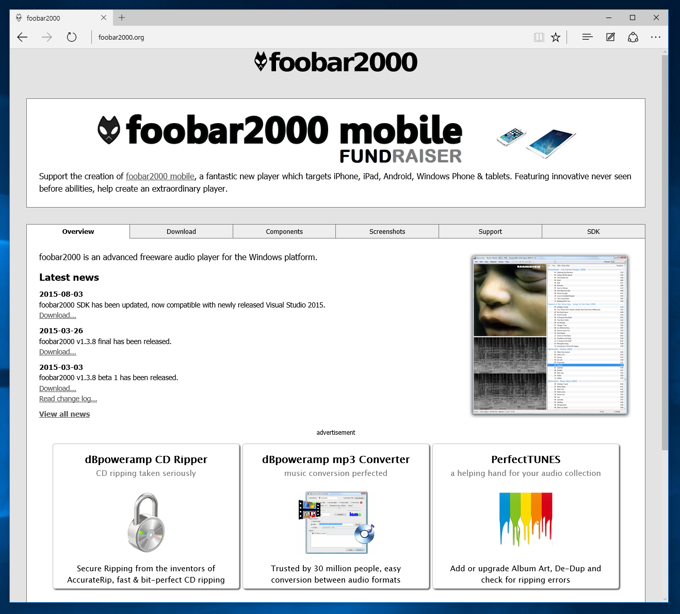 foobar 2000 のインストール:画像1