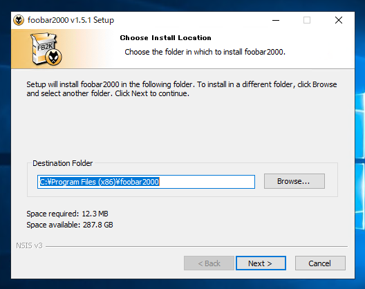 foobar 2000 のインストール:画像6