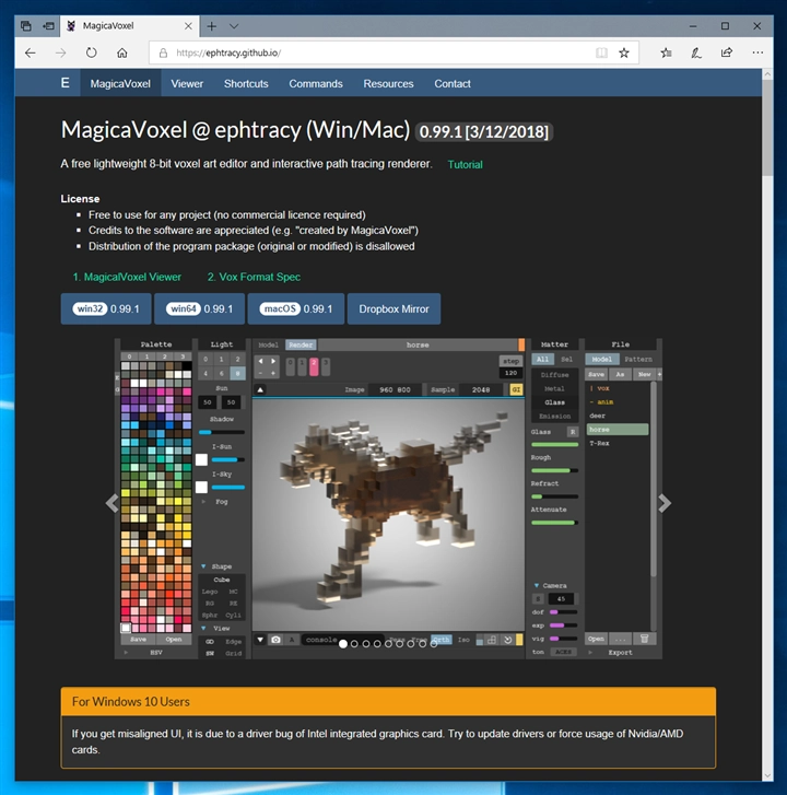 MagicaVoxel をインストールする:画像1